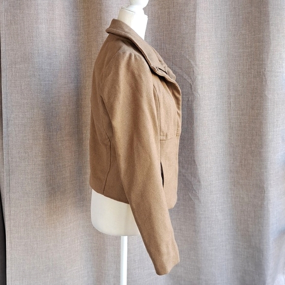 Gap Women's Small Classic Tan Beige Wool Coat Jacket Size S EUC - Picture 7 of 14